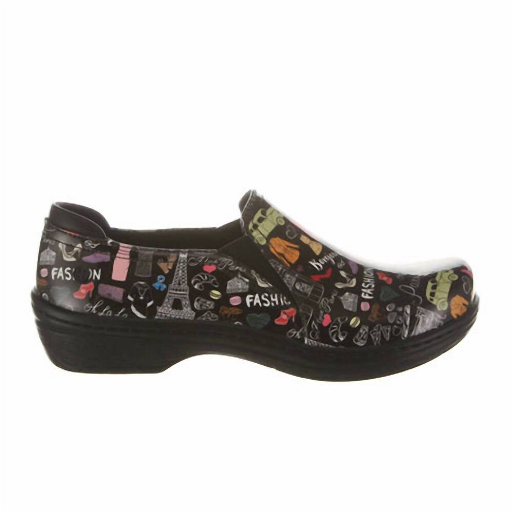 NEW KLOGS FOOTWEAR women's moxy slip-on work clog in paris patent
